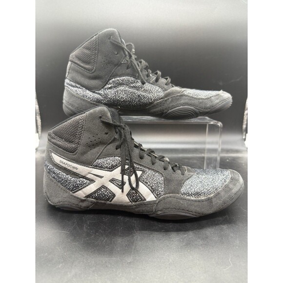 Asics Wrestling Shoes Snapdown 2 Mens Size 9 Eur 41.5 Black and Gray 1081A027 - Picture 1 of 7
